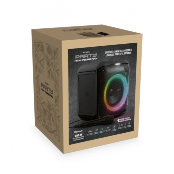 bigben Big Ben Karaoke Speaker With Wired Microphone And Lighting Effects Black  3499550388367