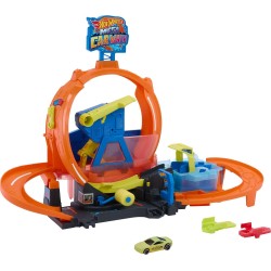 Mattel Hot Wheels City Mega Loop Car Wash Playset & 1 Hot Wheels Color Shifters in 1:64 Scale JHL97 194735334971
