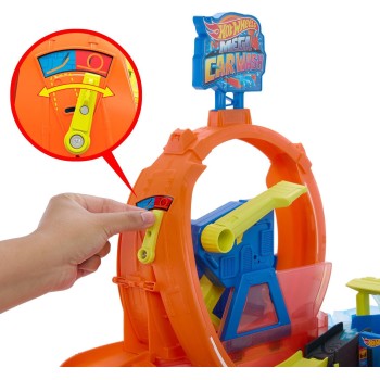 Mattel Hot Wheels City Mega Loop Car Wash Playset & 1 Hot Wheels Color Shifters in 1:64 Scale JHL97 194735334971