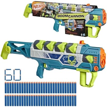 Hasbro Nerf Rebel Ops Doom Cannon Dart Blaster With 60 Nerf Elite Foam Darts And 5 Super Sleeves For 12 Darts, Toy And Gift For 