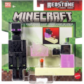 Mattel Minecraft Redstone Charged Ender Dragon Chomp Set, 1 3.25-inch Scale Action Figure, 1 Mechanism & 1 Accessory JKK00 / JKK