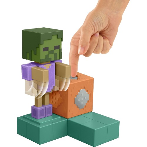 Mattel Minecraft Redstone Charged Animated Armor Stand Set, 1 3.25-inch Scale Action Figure, 1 Mechanism & 1 Accessory JKK00 / J