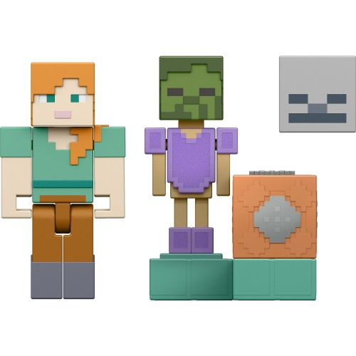 Mattel Minecraft Redstone Charged Animated Armor Stand Set, 1 3.25-inch Scale Action Figure, 1 Mechanism & 1 Accessory JKK00 / J