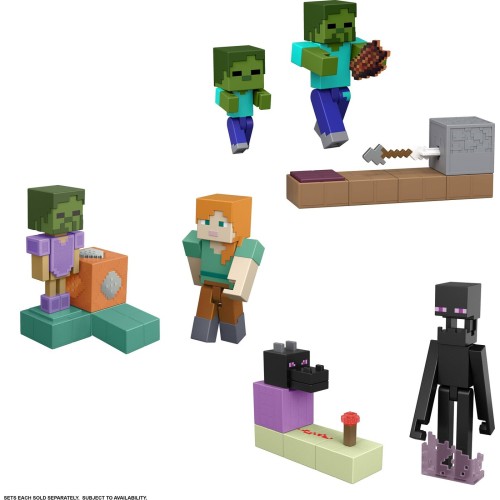 Mattel Minecraft Redstone Charged Animated Armor Stand Set, 1 3.25-inch Scale Action Figure, 1 Mechanism & 1 Accessory JKK00 / J