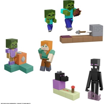 Mattel Minecraft Redstone Charged Animated Armor Stand Set, 1 3.25-inch Scale Action Figure, 1 Mechanism & 1 Accessory JKK00 / J