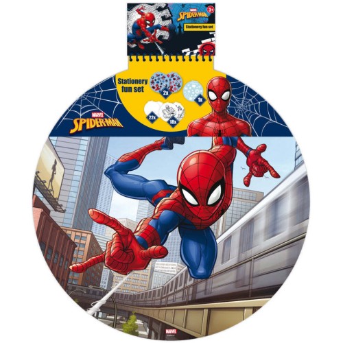 Diakakis imports Must Spider-Man Round Sketchpad (36 Cm Diameter, 40 Sheets) With Stickers 000508845 5205698835025