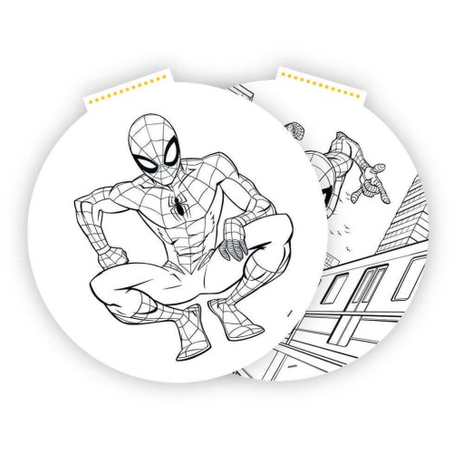 Diakakis imports Must  Μπλοκ Ζωγραφικής Στρογγυλό Φ36 Εκ 40 Φύλλα Spiderman Με Αυτοκόλλητα 000508845 5205698835025