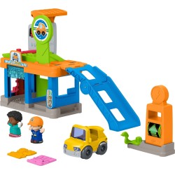 Mattel Fisher-price Little People Fillin’ Fun Service Station Toddler Playset, 1 Toy Car & 2 Figures JJY97 194735345298