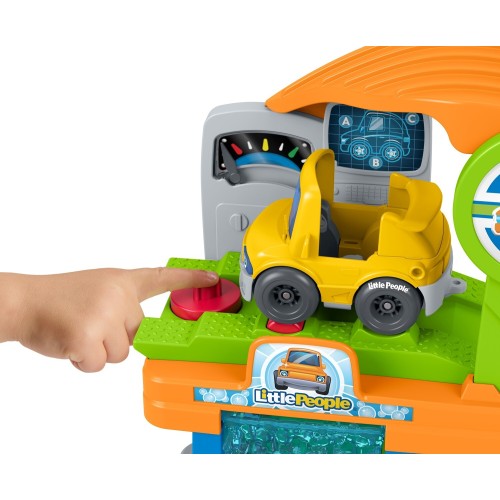 Mattel Fisher-price Little People Fillin’ Fun Service Station Toddler Playset, 1 Toy Car & 2 Figures JJY97 194735345298