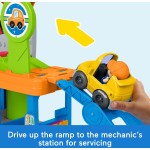 Mattel Fisher-price Little People Fillin’ Fun Service Station Toddler Playset, 1 Toy Car & 2 Figures JJY97 194735345298
