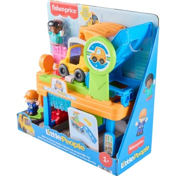 Mattel Fisher-price Little People Fillin’ Fun Service Station Toddler Playset, 1 Toy Car & 2 Figures JJY97 194735345298