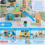 Mattel Fisher-price Little People Fillin’ Fun Service Station Toddler Playset, 1 Toy Car & 2 Figures JJY97 194735345298