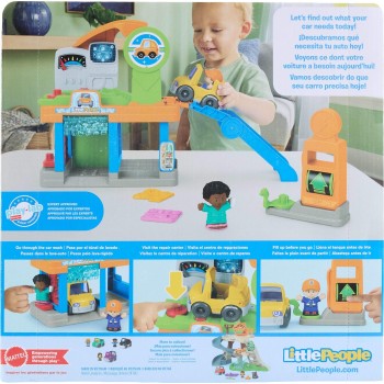 Mattel Fisher-price Little People Fillin’ Fun Service Station Toddler Playset, 1 Toy Car & 2 Figures JJY97 194735345298