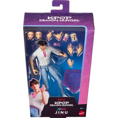 mattel k-pop φιγούρες 15ek. με εκφρασεις and αξεσουάρ kpop demon hunters saja boys jinu k-pop φιγούρες 15ek. με εκφρασεις and αξ