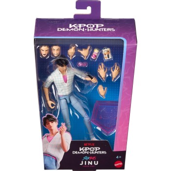 Mattel Kpop Demon Hunters Saja Boys Jinu 6.7-inch Action Figure With Accessories & Swappable Faces & Hands JRY29 / JRY33 1947354