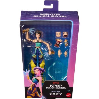 mattel k-pop φιγούρες 15ek. με εκφρασεις and αξεσουάρ kpop demon hunters huntr/x zoey ho k-pop φιγούρες 15ek. με εκφρασεις and α