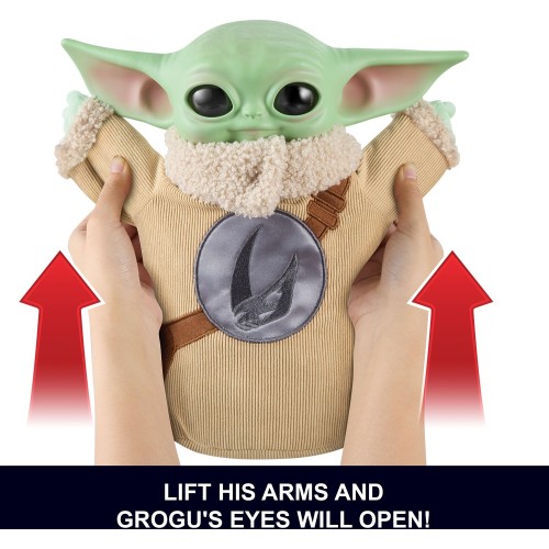 Mattel Star Wars The Mandalorian & Grogu Movie Pick-me-up Grogu Character Plush Rondel Design Vinyl Head JKN44 194735353392