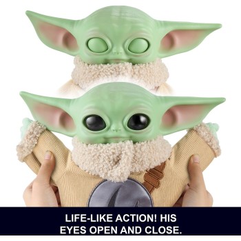 Mattel Star Wars The Mandalorian & Grogu Movie Pick-me-up Grogu Character Plush Rondel Design Vinyl Head JKN44 194735353392