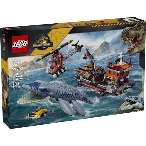 LEGO jurassic world mosasaurus dinosaur boat attack 77983 5702018062692