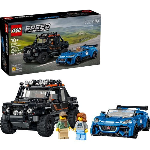 LEGO Speed Champions jaguar project 7 and land rover defender 77264 5702018068434