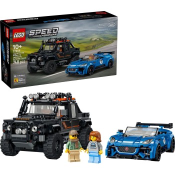 LEGO Speed Champions jaguar project 7 and land rover defender 77264 5702018068434