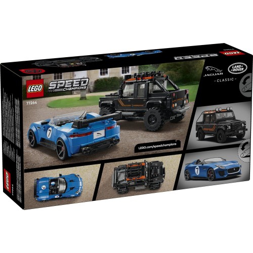 LEGO Speed Champions jaguar project 7 and land rover defender 77264 5702018068434