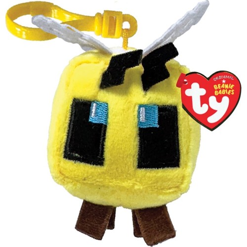 TY Beanie Babies Clip Minecraft Bee 8.5cm Plush 1607-34019 008421340194