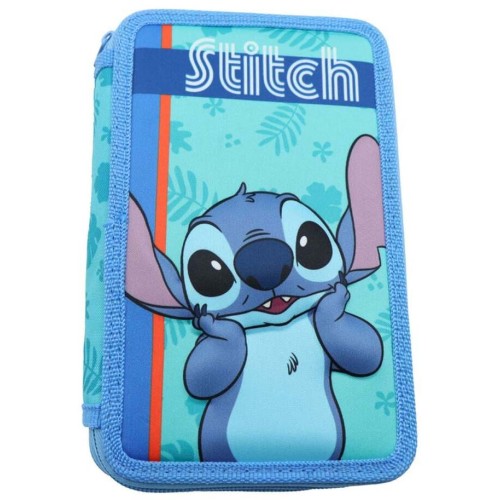 Giotto σχολική κασετίνα διπλή γεμάτη stitch - 008565644 5205698800863