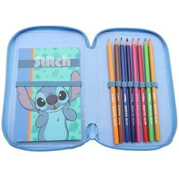 Giotto σχολική κασετίνα διπλή γεμάτη stitch - 008565644 5205698800863