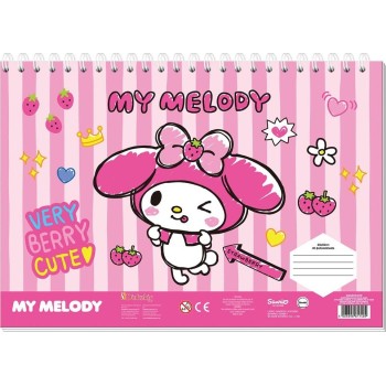 Diakakis imports Drawing block 23x33cm 40 sheets self-stencil- 2 pages x 2 cm my melody 000490299 5205698817489