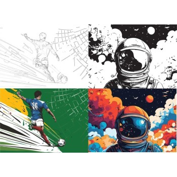 Diakakis imports Stapled Notebook A4 Must Team Football - Astronaut 40 Sheets 2 Designs 000587403 5205698815836