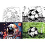 Diakakis imports Stapled Notebook A4 Must Team Football - Astronaut 40 Sheets 2 Designs 000587403 5205698815836