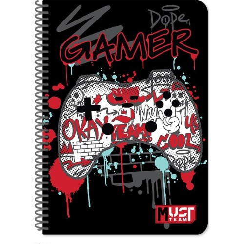 Diakakis imports Spiral Notebook 17x25 Must Team Players 2 Subjects 60 Sheets 4 Designs 000587367 5205698815416