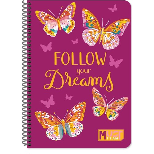 Diakakis imports Spiral Notebook 17x25 Must Team Cutes 3 Subjects 90 Sheets 4 Designs 000587375 5205698815652