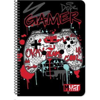 Diakakis imports Spiral Notebook 17x25 Must Team Players 3 Subjects 90 Sheets 4 Designs 000587368 5205698815447