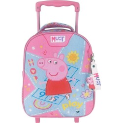 Diakakis imports School Trolley Bag Kindergarten Peppa Pig Must Team 2 Compartments 000482860 5205698823824