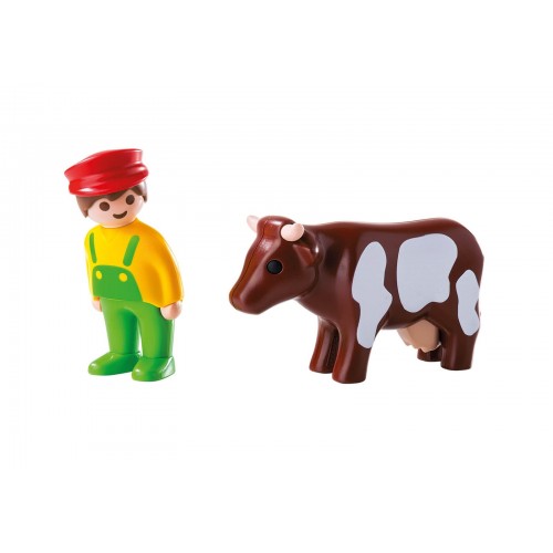 Playmobil Farmer With Cow 6972 4008789069726