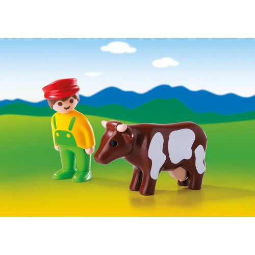 Playmobil Farmer With Cow 6972 4008789069726