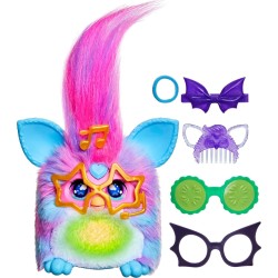 Hasbro Διαδραστικό ηλεκτρονικό βελούδινο παιχνίδι Furby Vibes Blue Razz για κορίτσια και αγόρια 6 G2383 5010996430670
