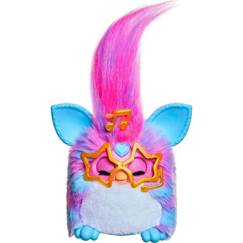Hasbro Διαδραστικό ηλεκτρονικό βελούδινο παιχνίδι Furby Vibes Blue Razz για κορίτσια και αγόρια 6 G2383 5010996430670