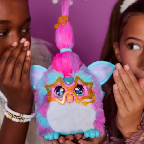 Hasbro Διαδραστικό ηλεκτρονικό βελούδινο παιχνίδι Furby Vibes Blue Razz για κορίτσια και αγόρια 6 G2383 5010996430670
