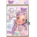 Diakakis imports Diary Book 60 Sheets With Bracelet & Lock 19.8x19.8cm Glammy Gloss 000630029 5205698840487