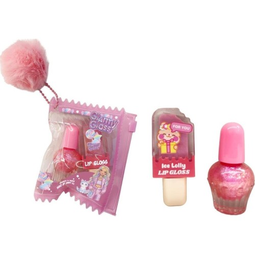 Diakakis imports Make Up Mini Set 2pcs In Coin Bag Glammy Gloss 000630019 5205698840395