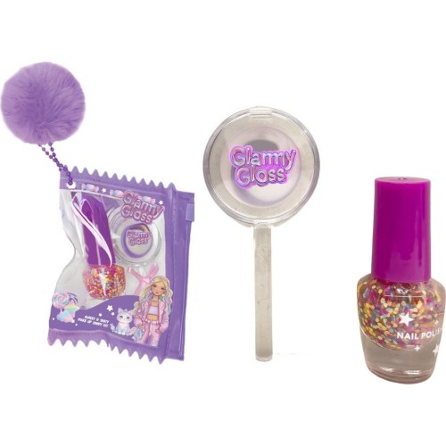 Diakakis imports Make Up Mini Set 2pcs In Coin Bag Glammy Gloss 000630019 5205698840395