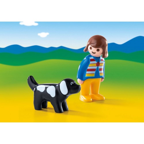 Playmobil 123 Κορίτσι Με Σκυλάκι 6977 4008789069771