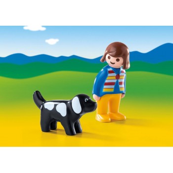 Playmobil 123 Κορίτσι Με Σκυλάκι 6977 4008789069771