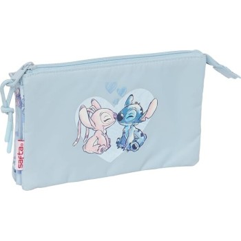 safta Disney Stitch Stitch – Triple Pencil Case, Childrens Pencil Case, Ideal for School-aged C 812602744 8412688622238