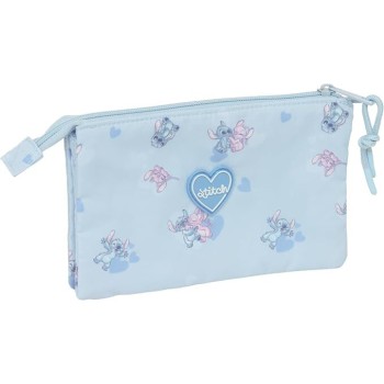 safta Disney Stitch Stitch – Triple Pencil Case, Childrens Pencil Case, Ideal for School-aged C 812602744 8412688622238