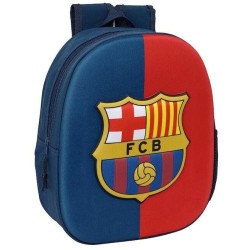 Safta F.c. Barcelona 3D School Backpack, With 3D Design, Adaptable to Troll 622584890 8412688596836
