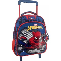 Diakakis imports Spiderman Spider – Man Blue Must Team Toddler School Trolley Bag 2 Pouches 000508812 5205698825286